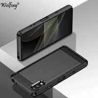 for sony xperia ace ii case rubber silicon carbon fiber back cover for sony xperia ace ii phone case for sony xperia ace ii case