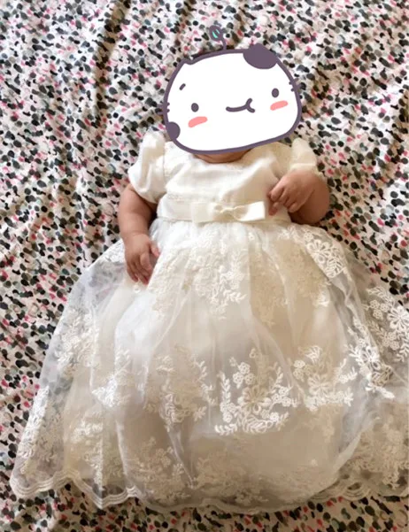 HAPPYPLUS/Макси кружевные платья для малышей платье на крестины новорожденных