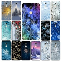 lvtlv winter snow flowers fashion phone case for redmi note 4 5 7 8 9 pro 8t 5a 4x case