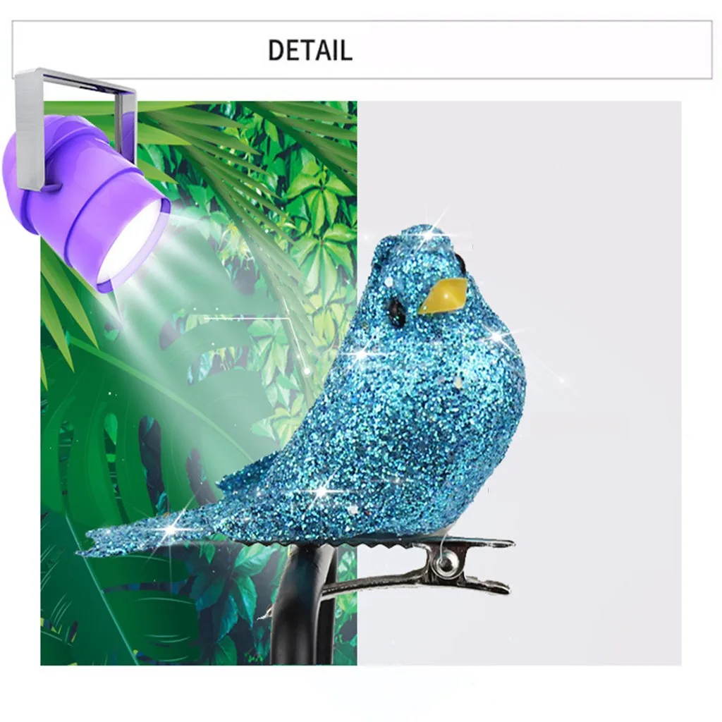 

#4 12 Pcs Artificial Foam Birds Simulation Birds Home Craft Ornament Five Colors Mariage Table Party Wedding Garden Decoration