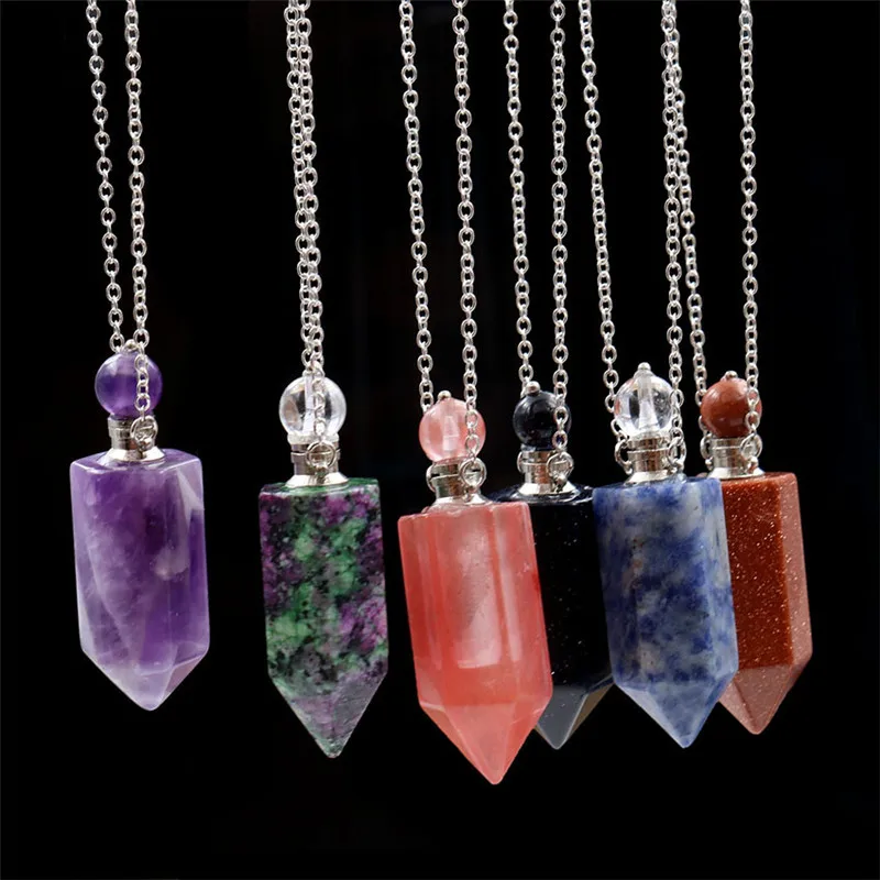 Натуральные камни каменное ожерелье духи эфирное масло диффузор кварцевые