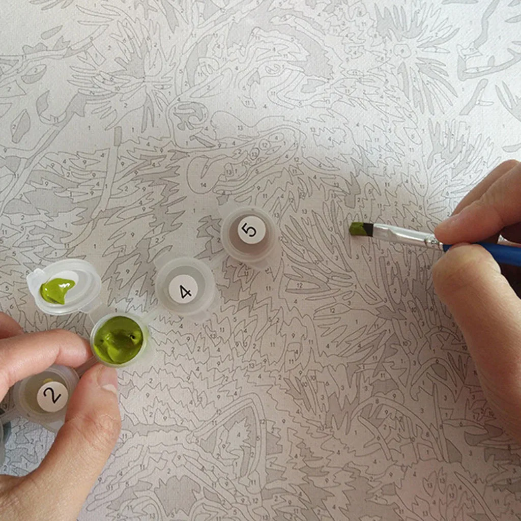 40x50 см DIY картина по номерам Леопард Холст Картины цифровая маслом домашний декор