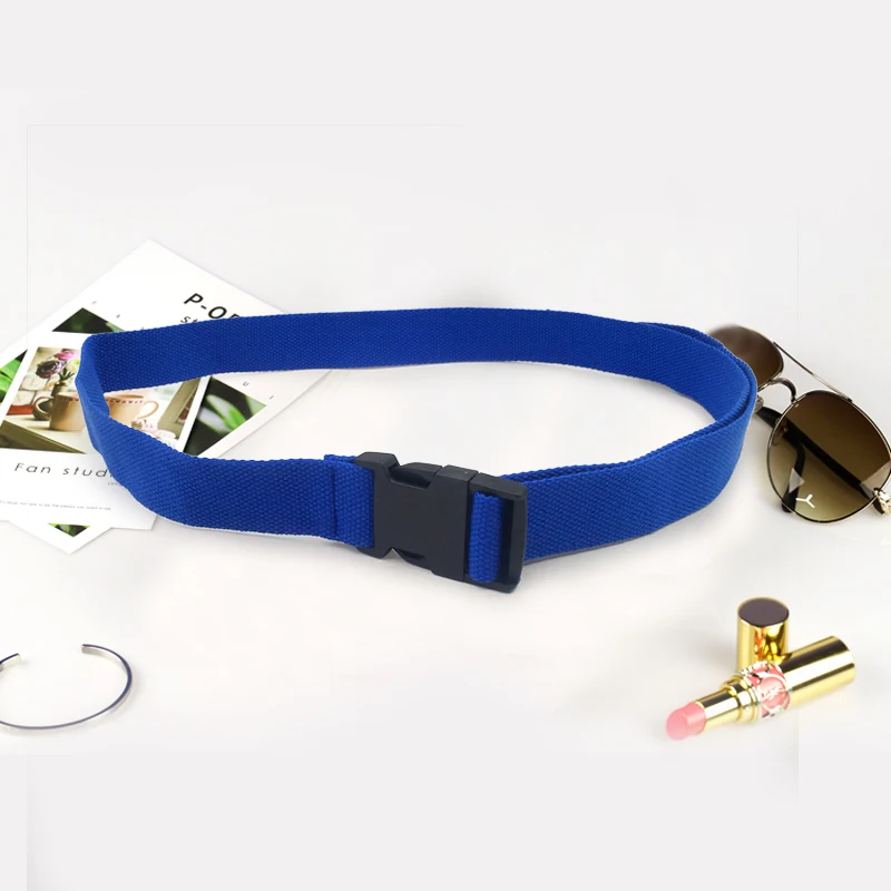 Мужская и женская унисекс Обычная лямка хлопок Холщовый ремень с металлической