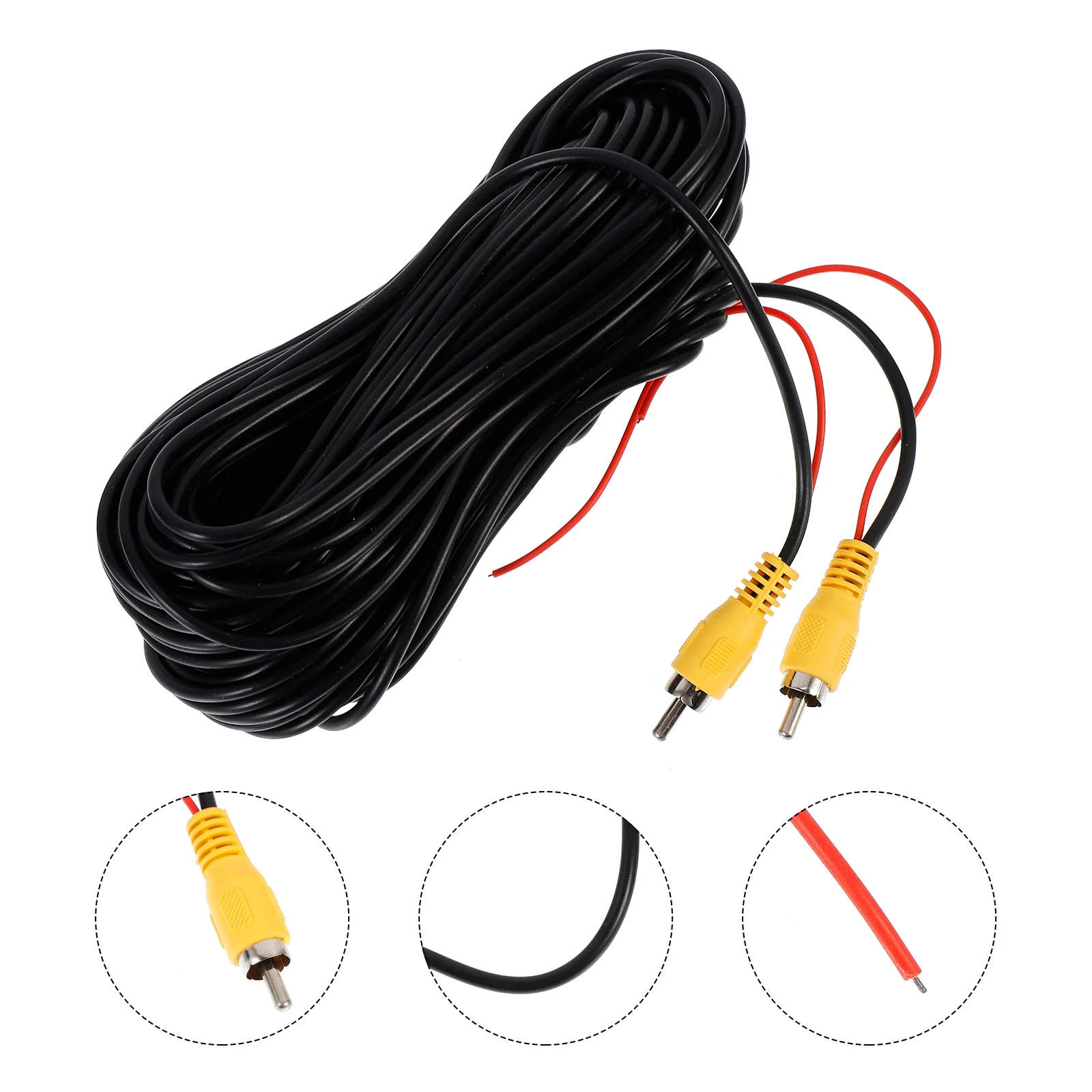 

1Pc Useful Video Audio Extension Cable Car Rear View Camera Video Cable
