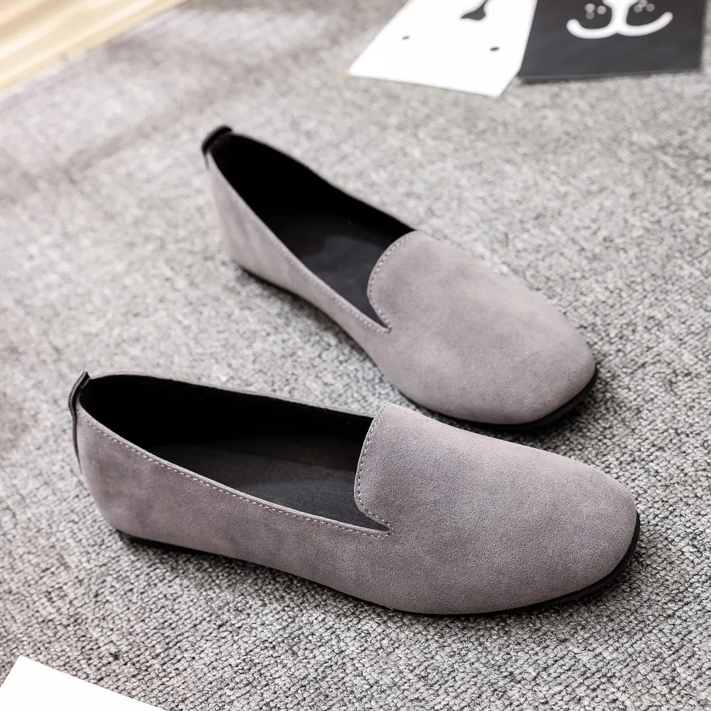 Женские туфли на плоской подошве без застежки с круглым носком|Обувь каблука| |