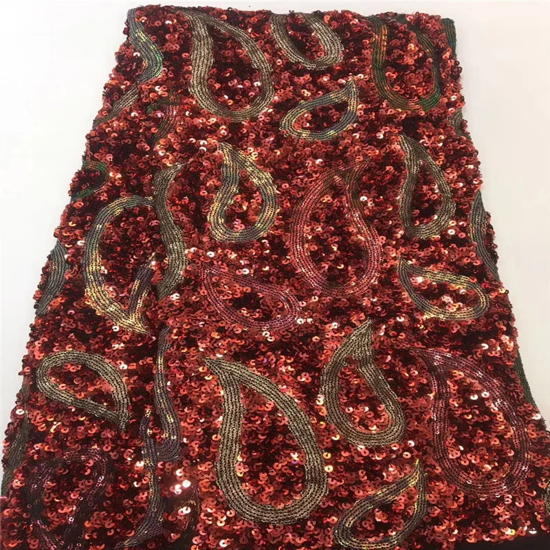 2019 Latest Nigerian Wedding Lace Fabric High Quality African French Tulle 3D Sequined Dress | Дом и сад