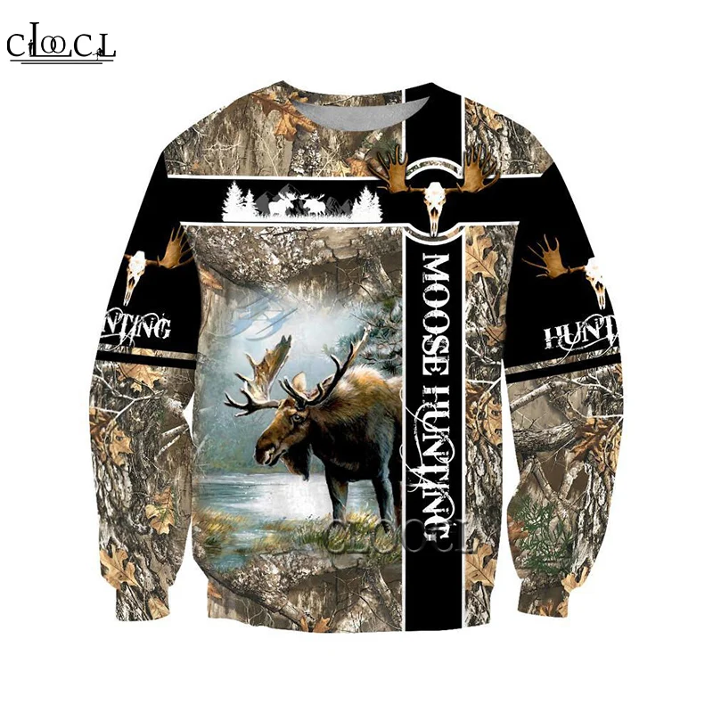 

HX Moose Hunting Camo 3D Printed Hoodie Men Sweatshirt Unisex Streetwear Zip Pullover Casual Jacket Tracksuits Drop Shipping