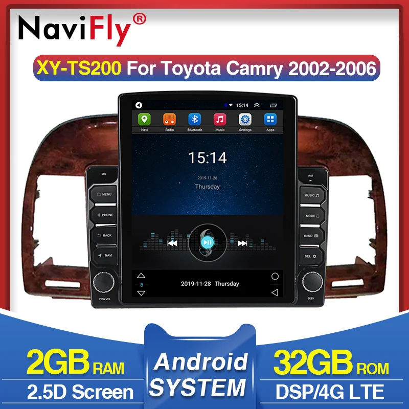 Автомобильный мультимедийный плеер экран 9 7 дюйма DSP 4G android 0 для Toyota Camry 2002 2003 2004 2005