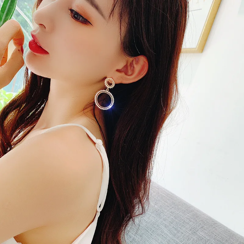 2019 Promotion Oorbellen Pendientes Mujer 925 Fashion Jewelry Earrings Crystal from Swarovskis Design Attractive Woman Charm | Украшения и