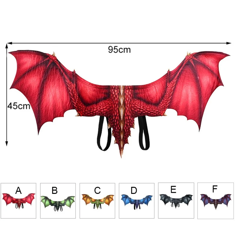 

Halloween Non-Woven Fabric 3D Dragon Wing Halloween Mardi Gras Dragon Costume Cosplay Wings For Adult