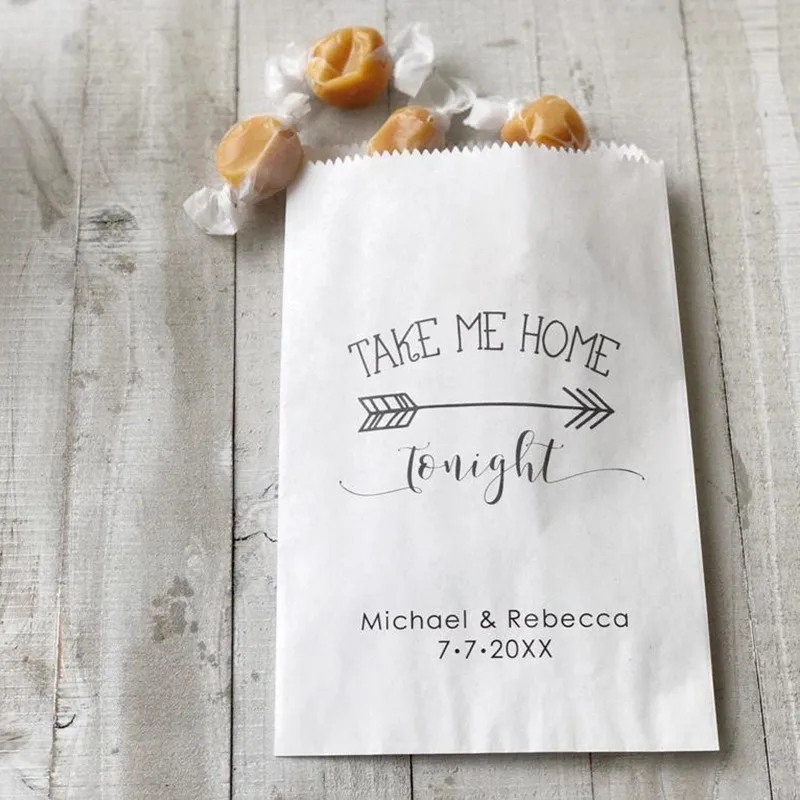 Сделанные на заказ пакеты для свадебных сувениров идеально подходят домашних