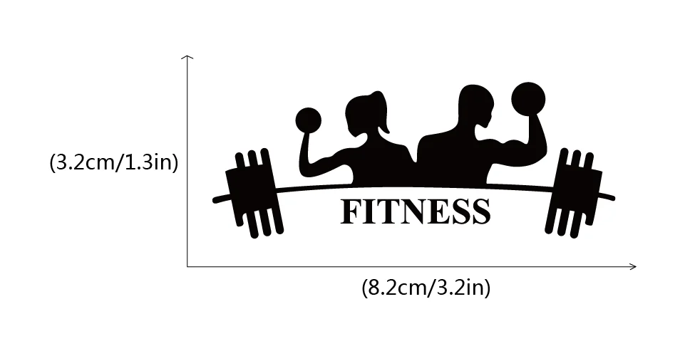 Gym Crossbar fitness Man Woamn Переключатель стикер креативный спортивный силуэт Наклейка на стену для спортзала спальни гостиной домашний декор - Цвет: 32844757558