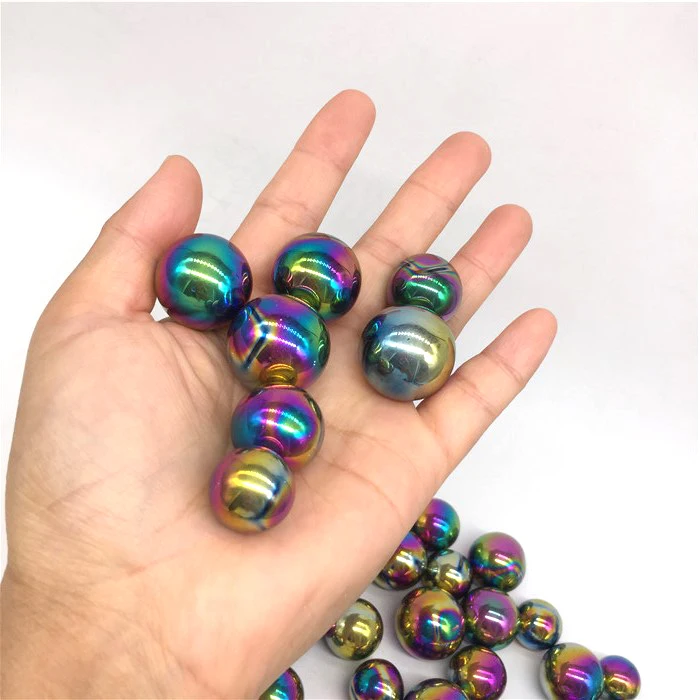 

Натуральные радужные кристаллы шар 10 шт. кварцевая Сфера аура Ангел чакра гальваническим Orb минералы целебный массаж подарки