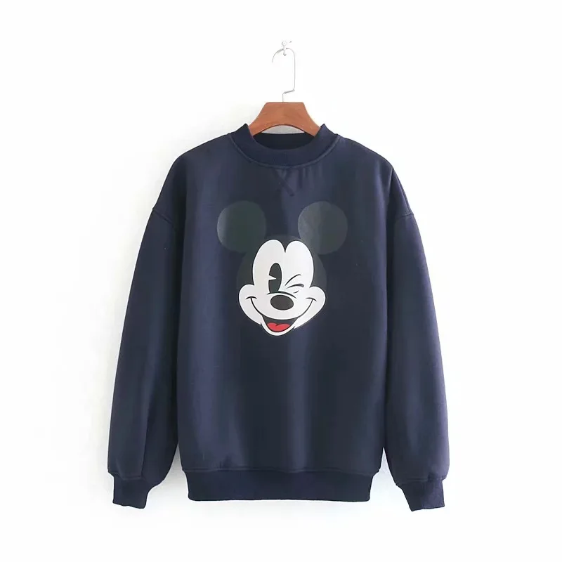 

Women Clothes 2019 Casual Streetwear Sweatshirts Woman Pullover Pull Femme Fashion Print Plus Velvet Loose