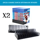 Подставка для хранения игровых дисков PS4SlimPro 10, 2 шт., держатель, кронштейн для Sony Playstation 4 Play Station PS 4, аксессуары