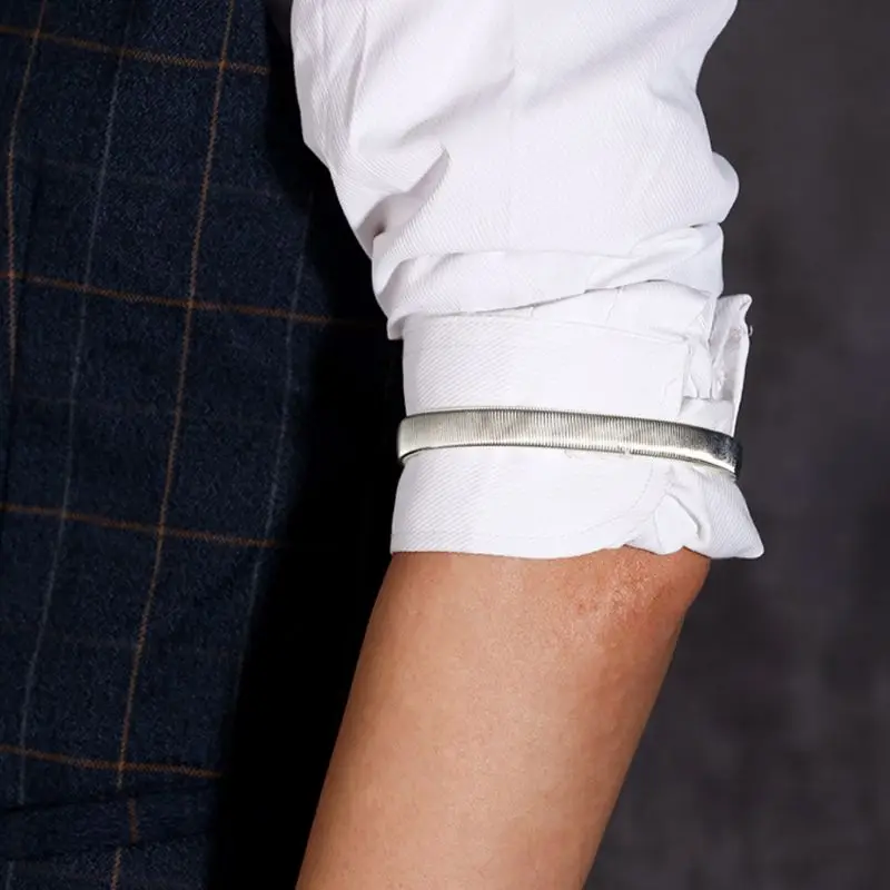 

Arm Warmer Shirt Sleeve Holder Metal Anti-Slip Elastic Bracelets Stretch Armband Party Ornament Accessories