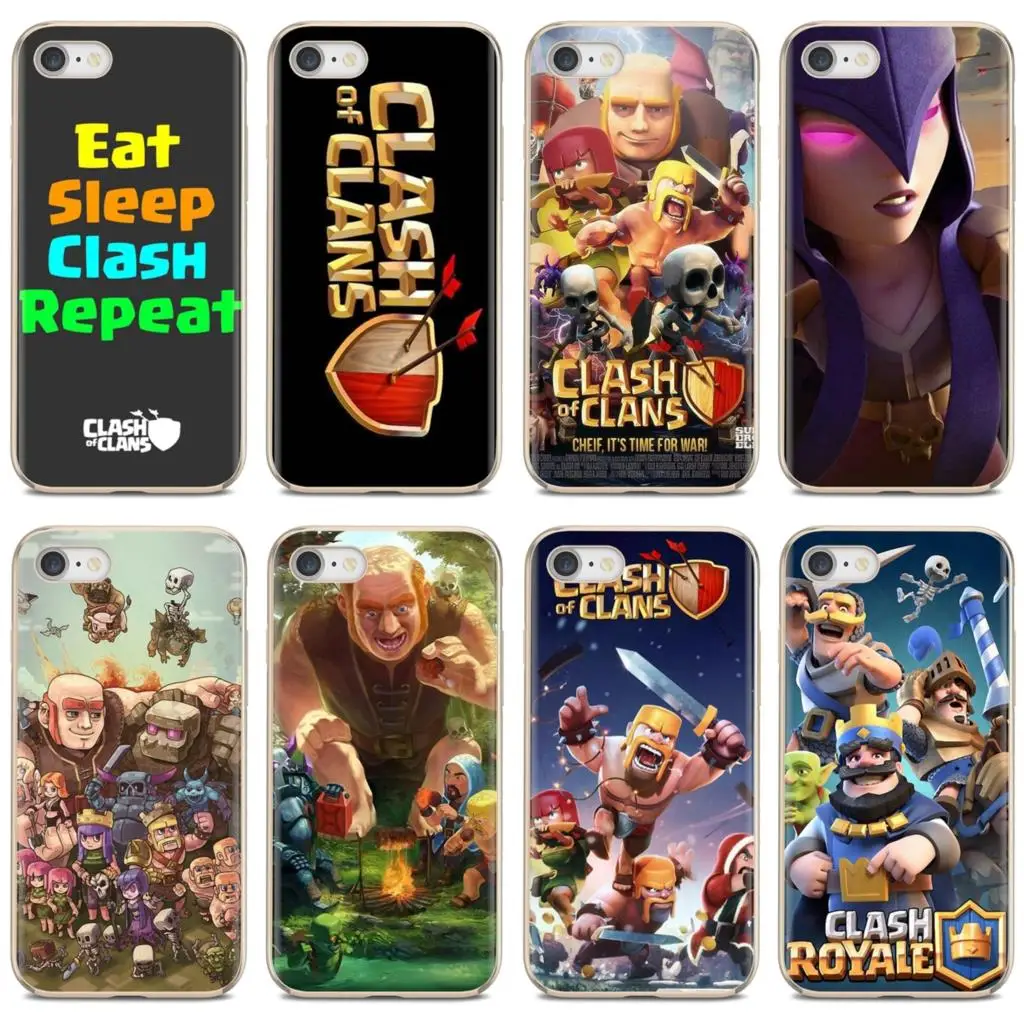 

Clans-Barbarian-Archer-Clash-of For iPhone 10 11 12 Pro Mini 4S 5S SE 5C 6 6S 7 8 X XR XS Plus Max 2020 Soft TPU Phone Case