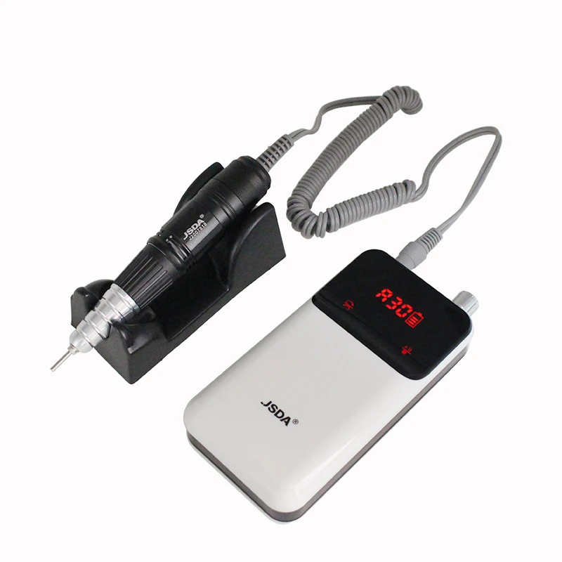 

JSDA New Rechargeable Nail Drill Machine 30000RPM Manicure Machine Electric Nail File Nail Art Tools Set for Nail Drill bits