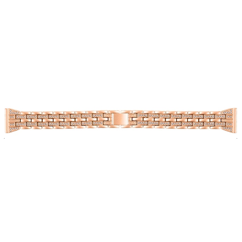Rose gold Joyozy Мода и красивая нержавеющая сталь для huawei B5 ремешок тонкий бриллиант для huawei B5 ремешок 18 мм - Цвет ремешка: Rose gold