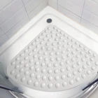 Угловой коврик для душа, резиновый нескользящий Коврик для ванны с квадрантом, антибактериальное всасывание, для душевой ванны, нескользящий коврик 54x54 см