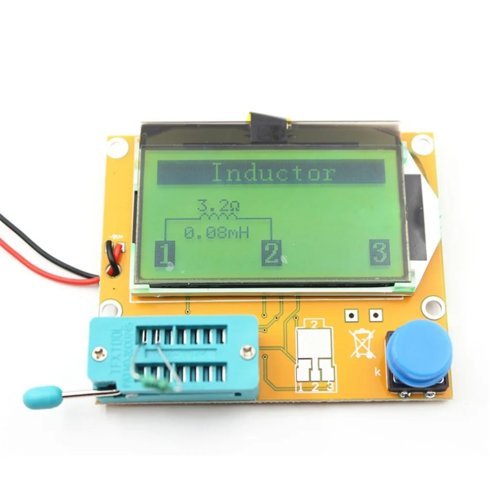 Цифровой тестер транзисторов MOSFET/JFET/PNP/NPN L/C/R 1 с ЖК дисплеем измеритель емкости