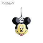 Подвеска SOKOLOV из серебра с эмалью, Серебро, 925, Оригинальная продукция