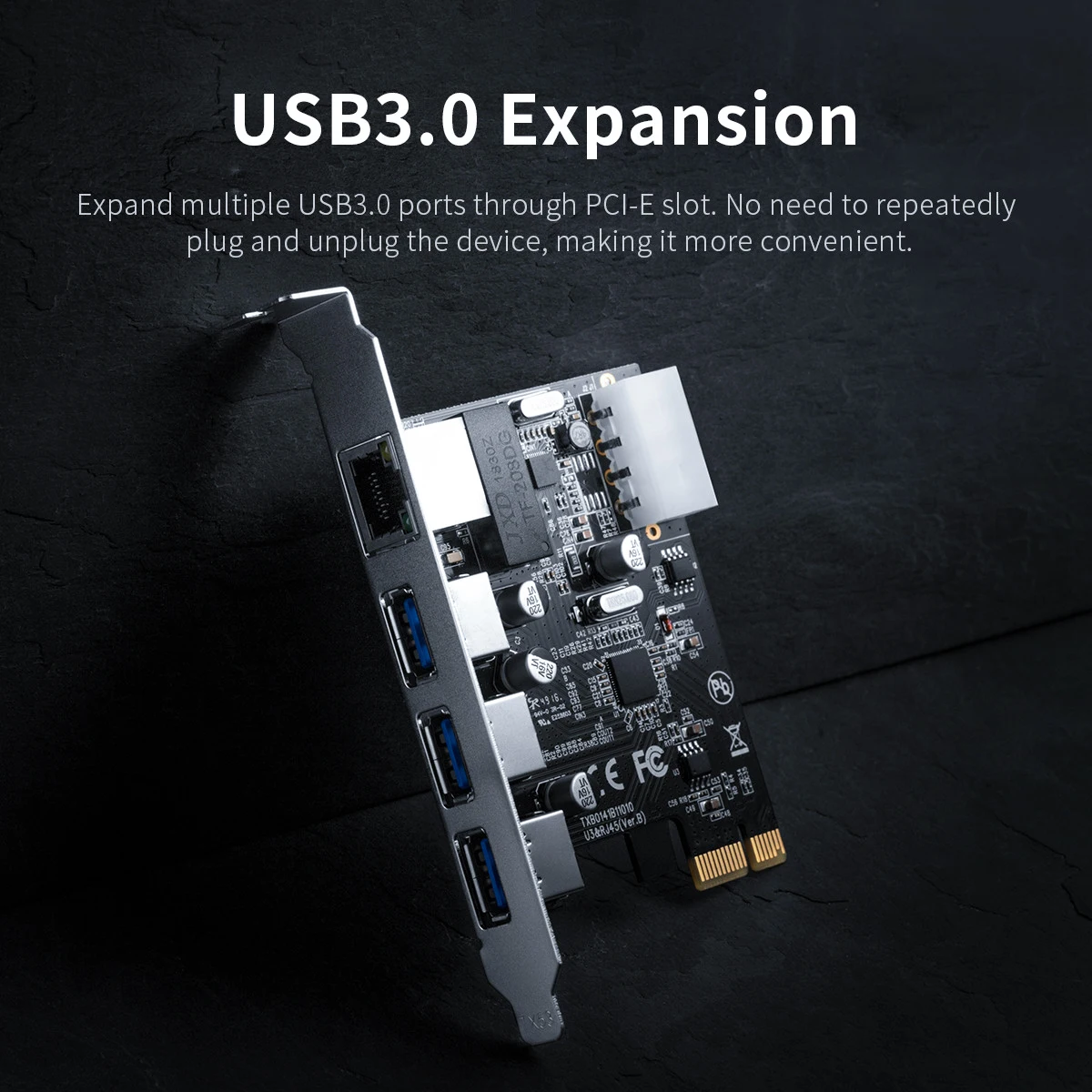 ORICO USB3.0 PCI Express Expansion Card Type-c Port Gigabit Network Rj45 for Mac Windows Linux | Компьютеры и офис