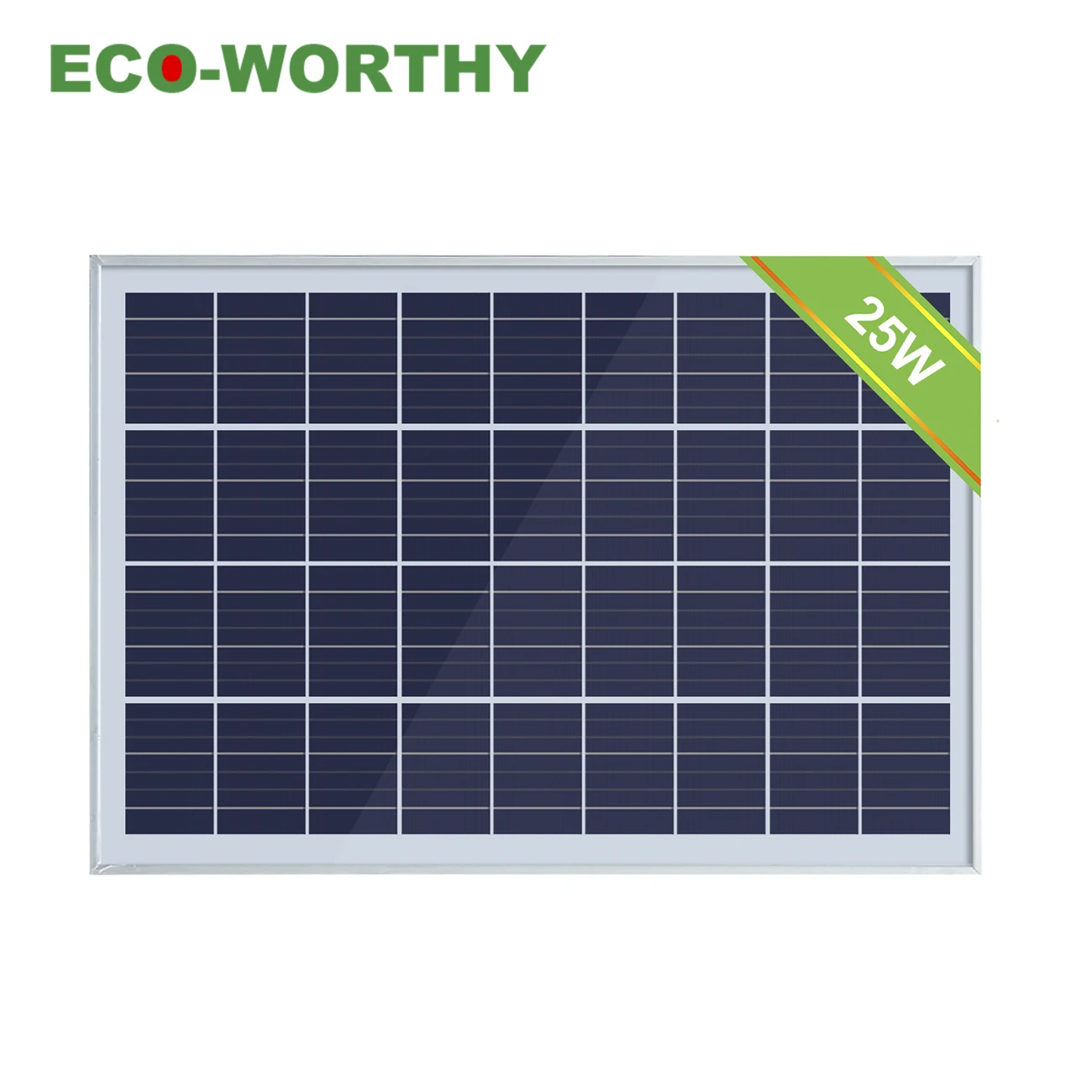 ECOWORTHY 25 Вт 18 в поликристаллическая солнечная панель питания с кабелями солнечный модуль PV RV лагерь для 12 в зарядное устройство 25 Вт домашний сад