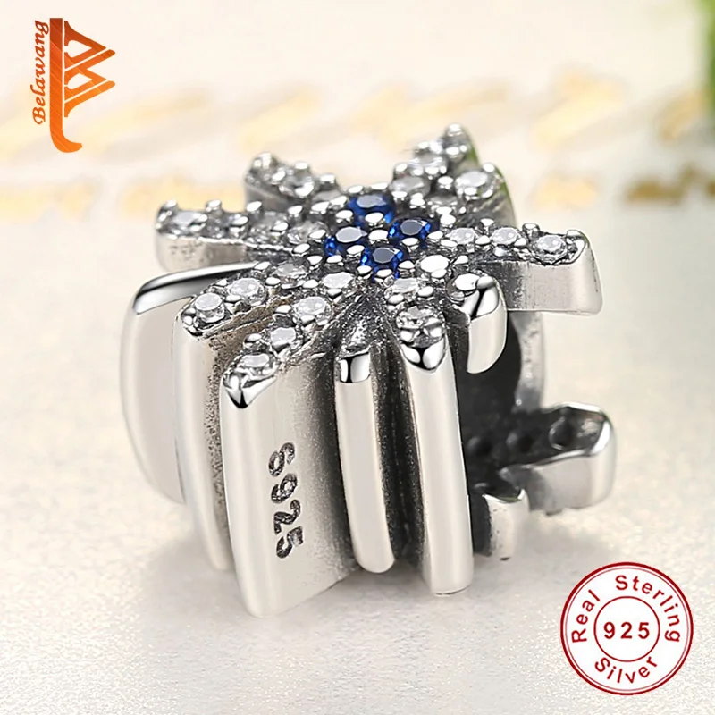 По оптовым ценам роскошные 925 стерлингового серебра в форме снежинок с