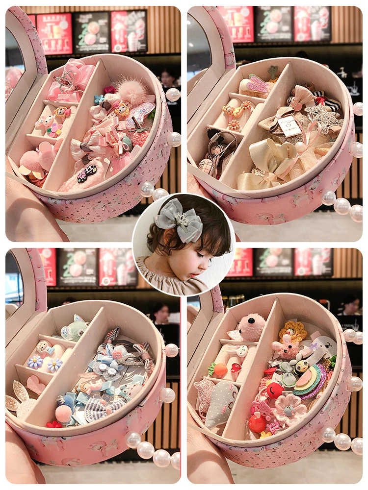 Детские заколки для волос с бантом и кроличьими коронами милые цветные девочек