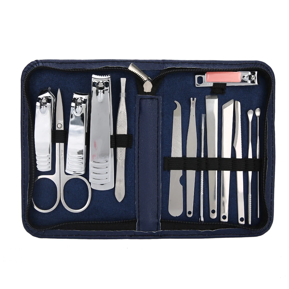 14 шт. машинка для стрижки ногтей набор ножниц бровей из нержавеющей стали