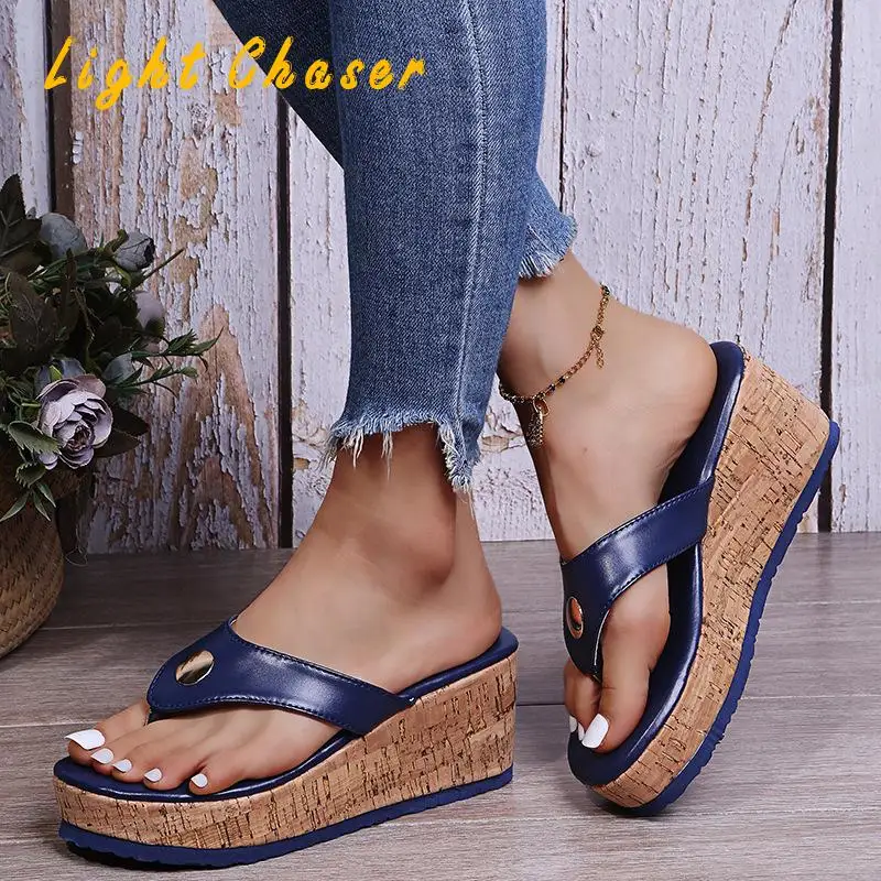 

Summer Fashion Women's Wedges Sandals Beach Casual Female Platform Peep Toe Flip Flops Ladies Slippers Slingback Lady Sandals