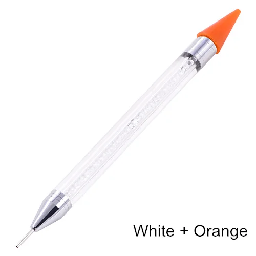1pc White Pencil Высокое качество, цветные хрустальные карандаши, стразы для дизайна ногтей, инструменты для самостоятельной сборки одежды, бусинки, алмазные карандаши B1287 - Цвет: 1pc White Pencil