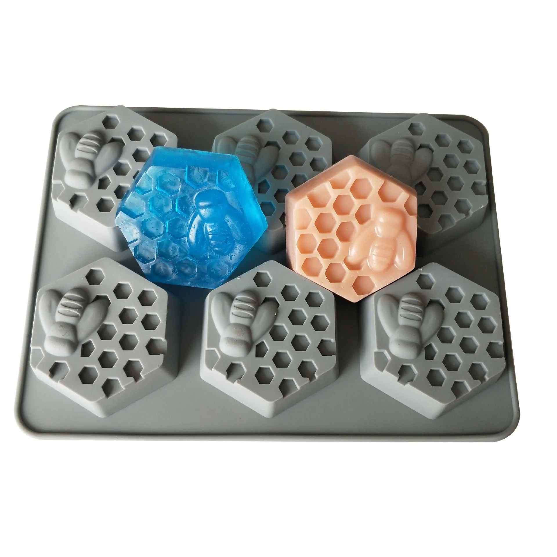 1pc Honey Bee Four-hole Single-hole Longan Silicone Soap Candle Mold DIY Handmade Craft 3D Soap Mold Cake Tools