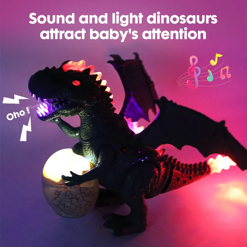 

Electric With Lighting Tyrannosaurus Dinosaur Animal Model Dinosaur Eggs Model Kids Educational Toys Birthday Christmas Present