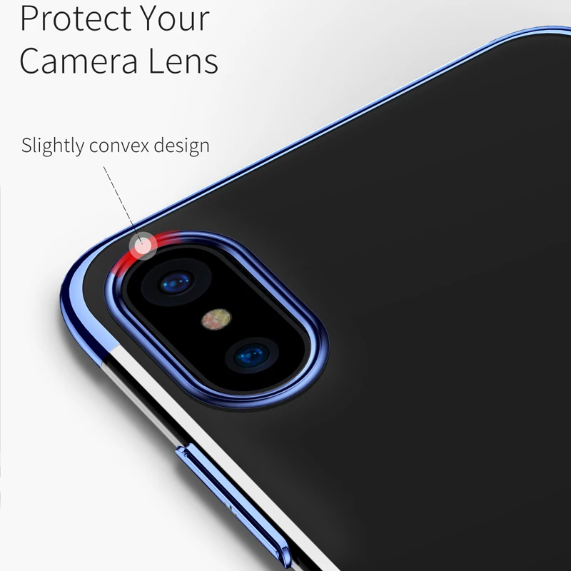 Роскошный чехол для телефона Baseus iPhone X Capinhas ультратонкая жесткая задняя крышка из