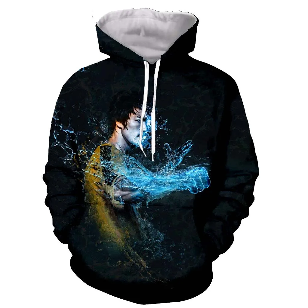

Spring and Autumn Men's 3D Printing Hoodie Bruce Lee Memorial Edition Hoodie Casual Youth Streetwear 2021 Summer Thin Loose Top