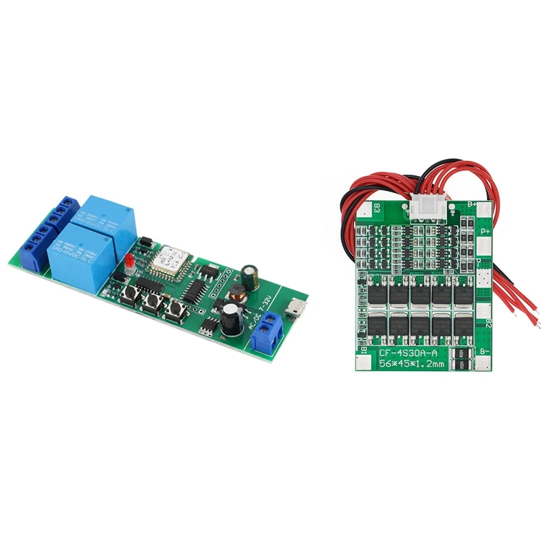 

Беспроводной Wi-Fi Интеллектуальный домашний коммутационный модуль с Φ 30A 14,8 V литий-ионная литиевая батарея 18650