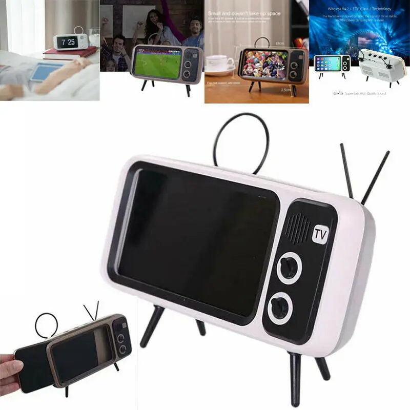 2019 Новый Bluetooth Динамик ТВ Ретро дизайн портативный держатель мобильного телефона