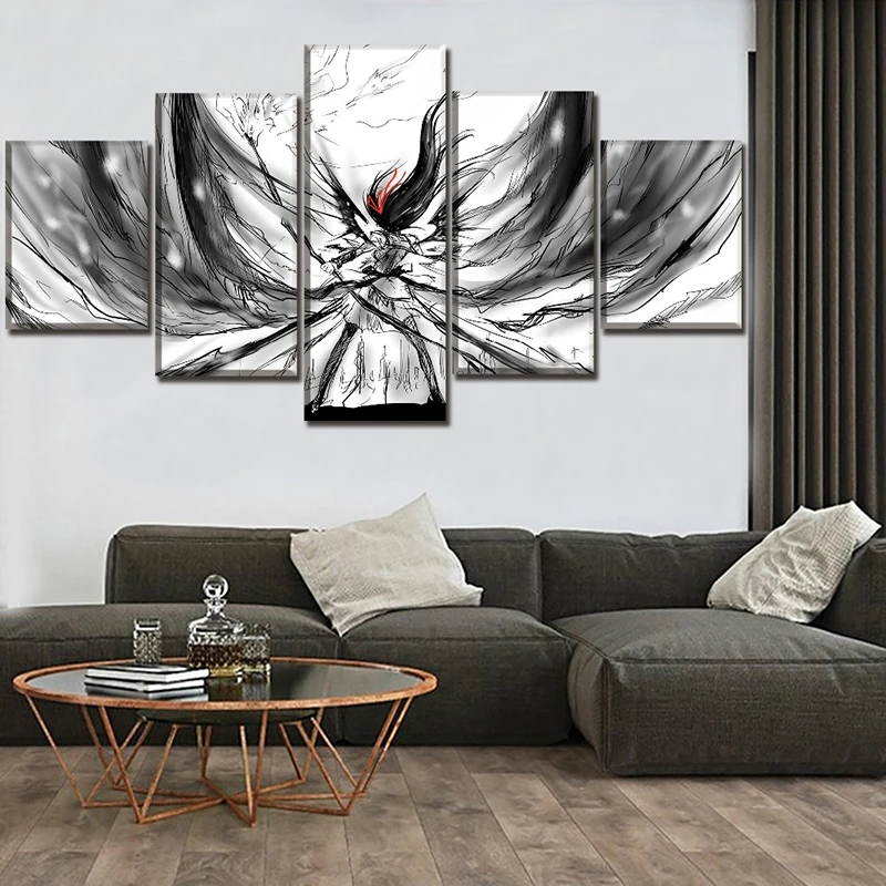 5 панелей аниме постер холст картина стены искусство картины для гостиной