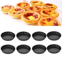 248 pcs non stick pie pizza pan molds cake round mould removable bottom 4 inch mini tart pans set bakeware