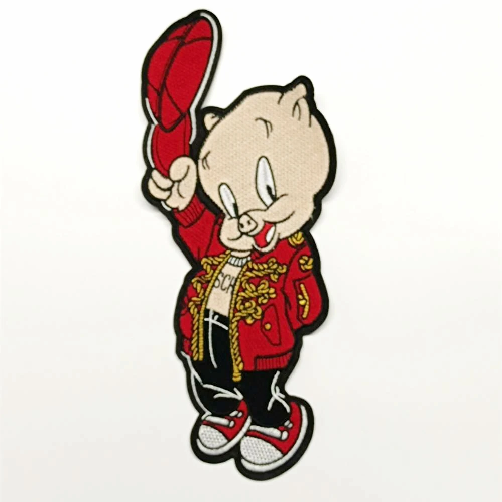 

Large Embroidery Big Pig Boy Girl Animal Cartoon Patches EE-3172