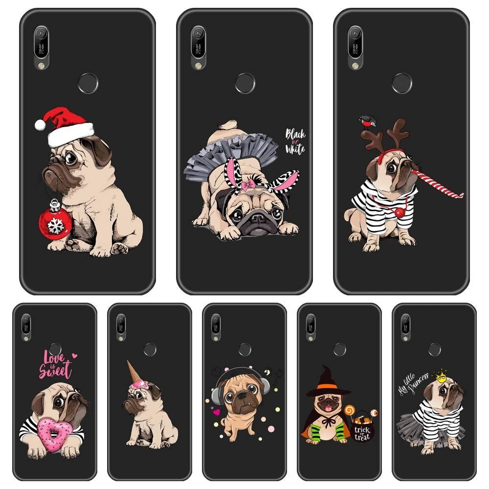 Чехол для телефона Huawei Y5 Y6 Y7 2019 силиконовый чехол с рисунком собаки