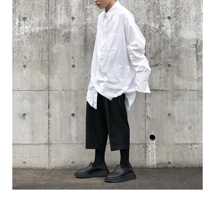 Рубашка мужская приталенная с длинным рукавом модный брендовый деловой