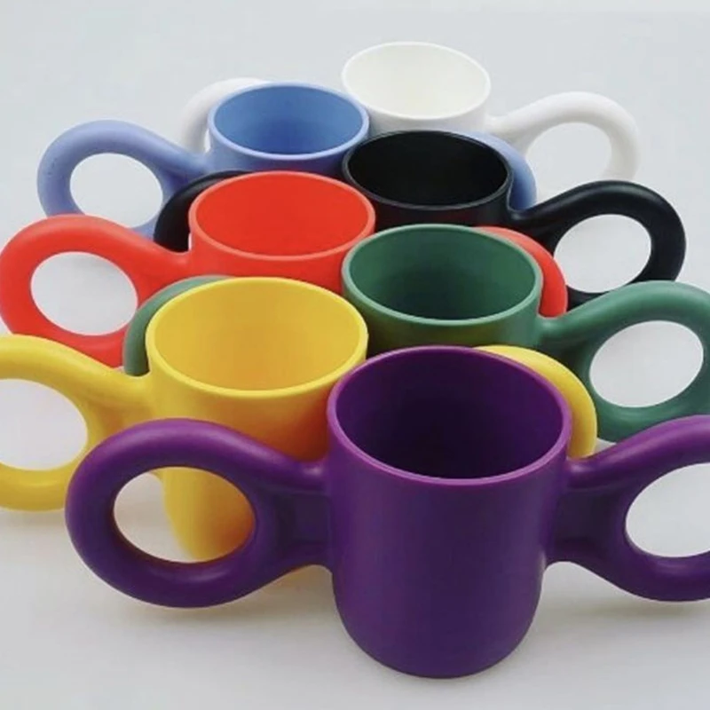 Детская портативная кружка с ручкой для кофе молока путешествий разных цветов