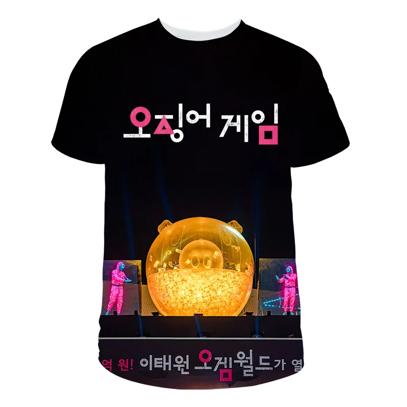 

3d Tshirt Squid Game T shirt Boy Funny Shirt Print Novel Funny T shirts Harajuku Tshirt Printed Girls Clothing Hip hop Fashion