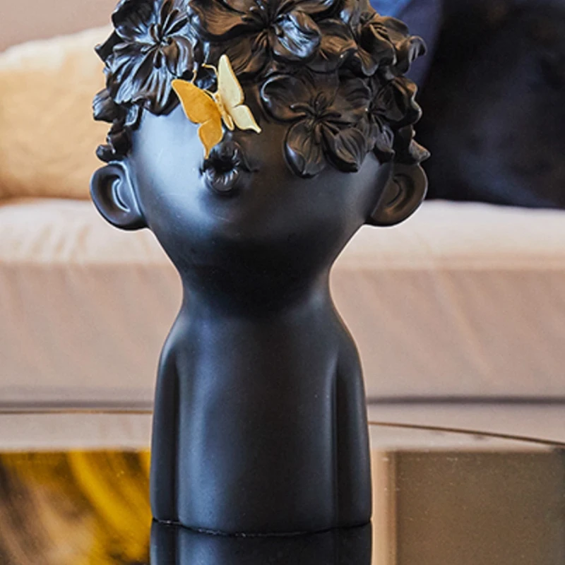 Милая скульптура мальчика минималистичные Статуэтки из смолы для домашнего