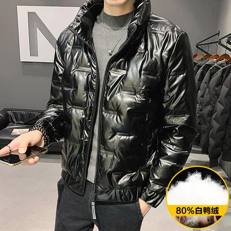 New Arrival Fashion Winter Men super brand Down Jacket Young Thick Casual White Duck Down Plus Size Brighting warm lighting