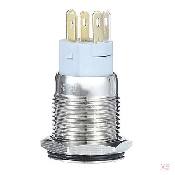 5x защелкивающийся кнопочный переключатель алюминиевый сплав корпус из