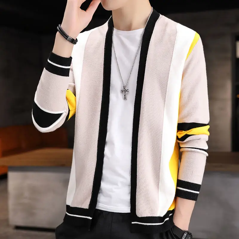 

Autumn new men's Korean knitwear men's youth leisure thin jacket autumn versatile trend sweater cardigan